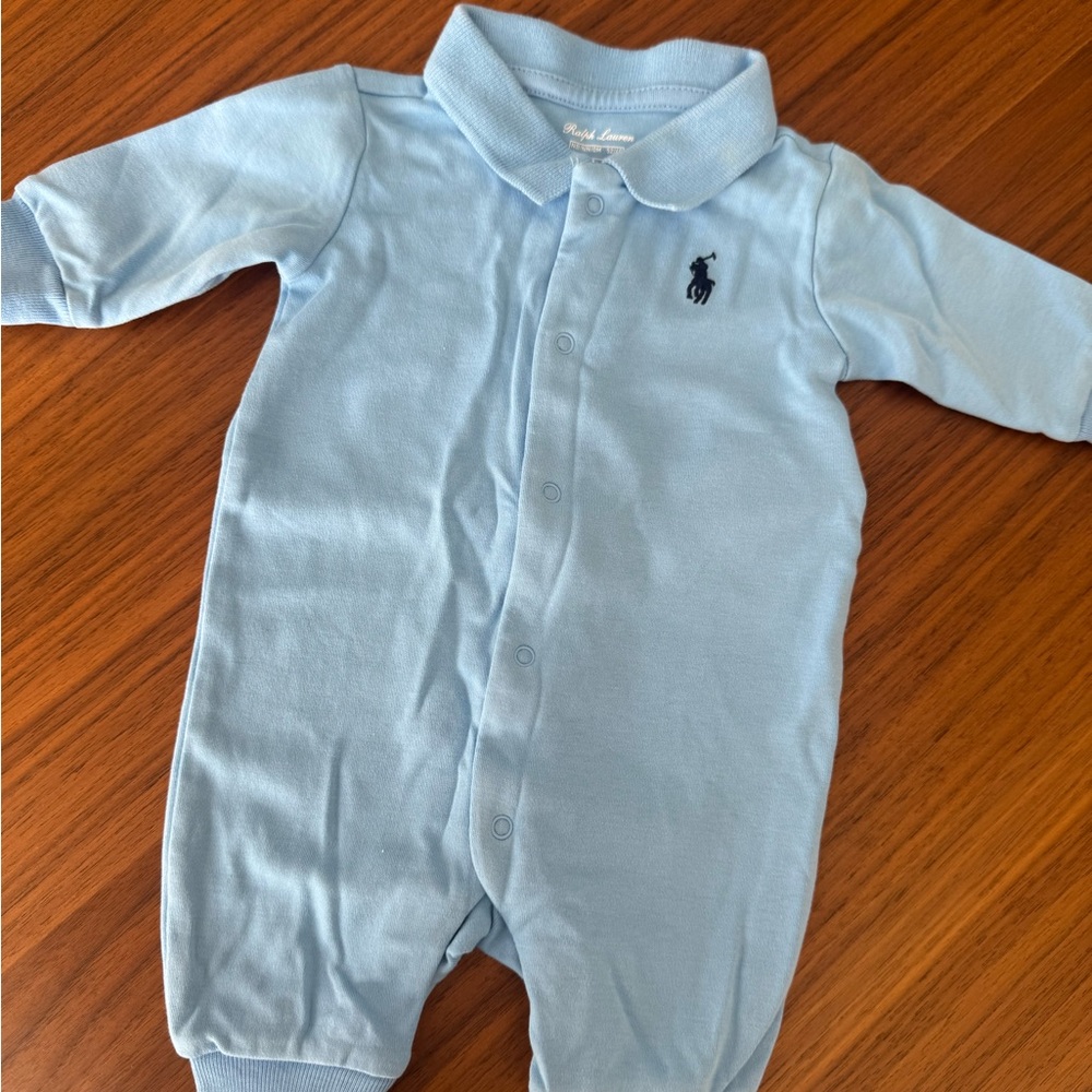 Polo by Ralph Lauren Sky Blue Baby Footie
